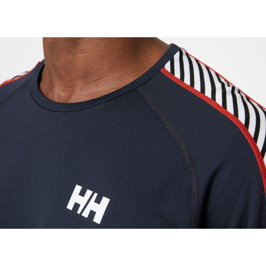Helly Hansen LIFA ACTIVE STRIPE CREW Size S Color Blue NAVY